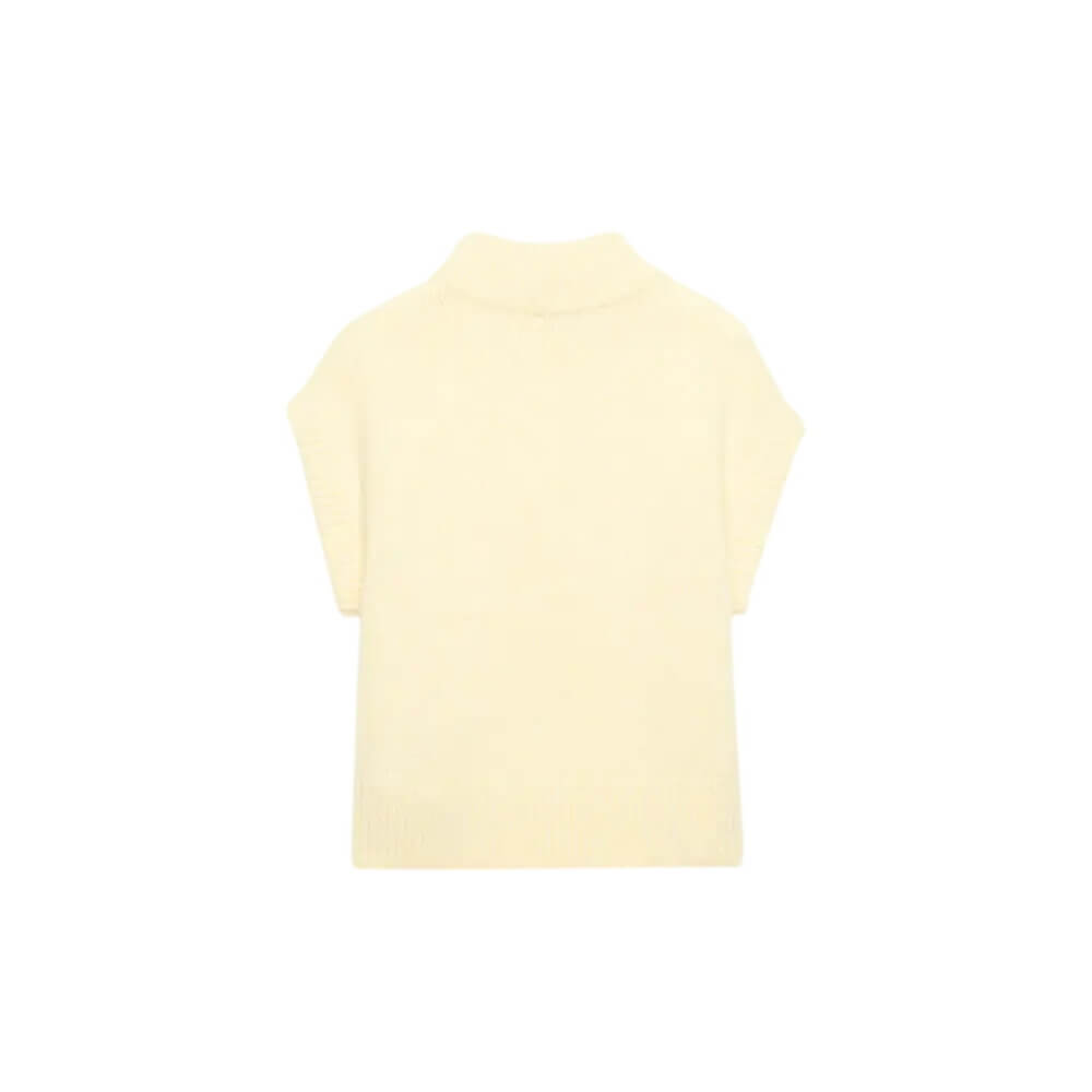 Mint Velvet Yellow Wool Blend Sleeveless Knit Top